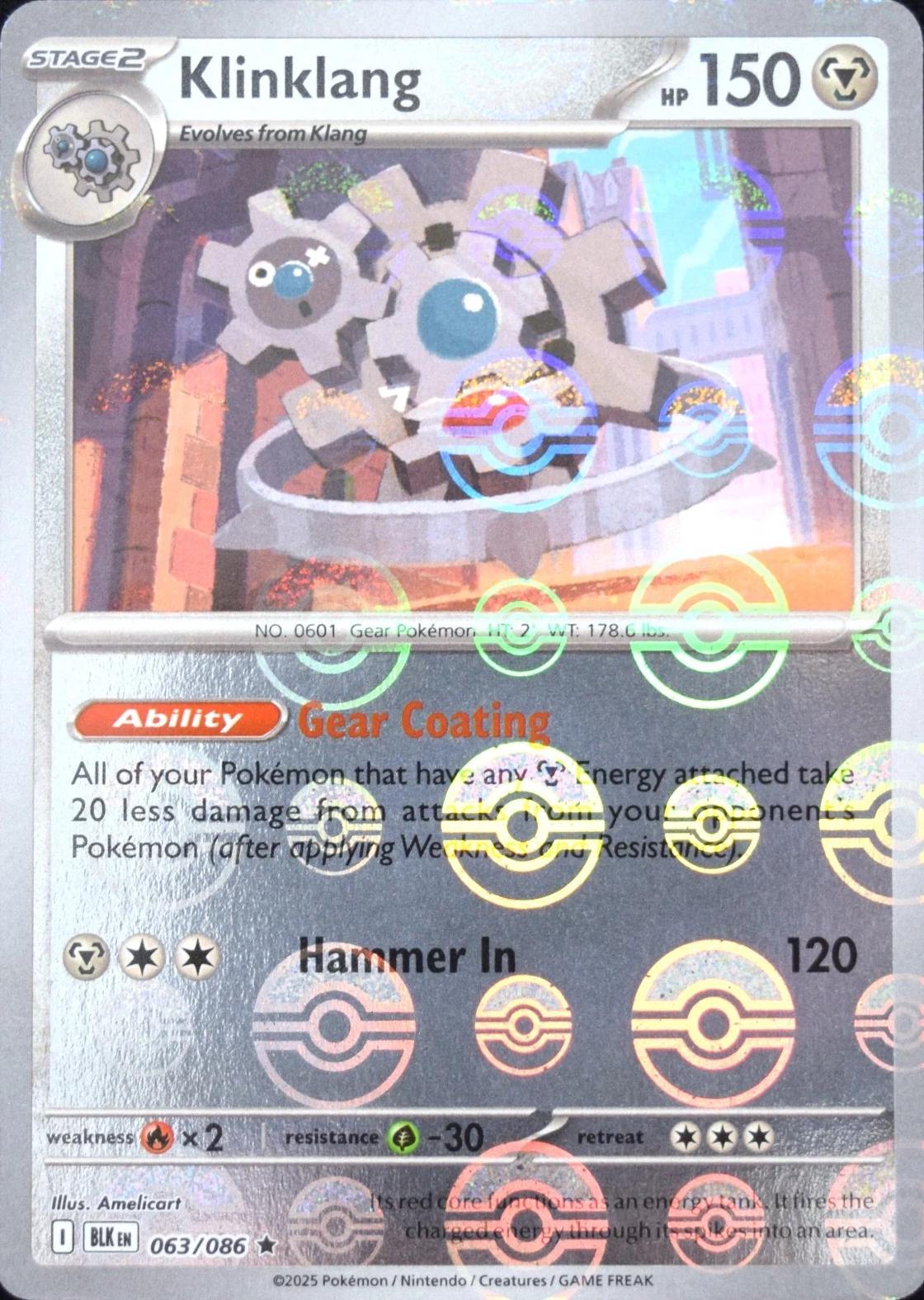 Black Bolt Klinklang [Poke-Ball] Pokémon card